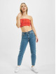 Karl Kani Tops sans manche Small Signature Pinstripe rouge